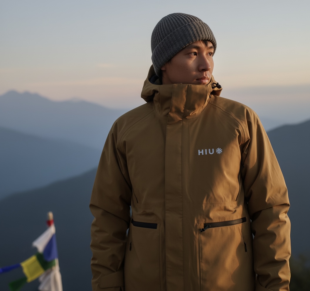 HIU shell jacket field tested in mountain terrain
